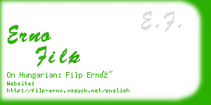 erno filp business card